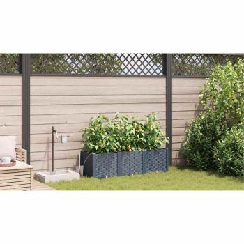 Gartenpflanzer mit Bewässerungssystem 3 Stück Hellgrau