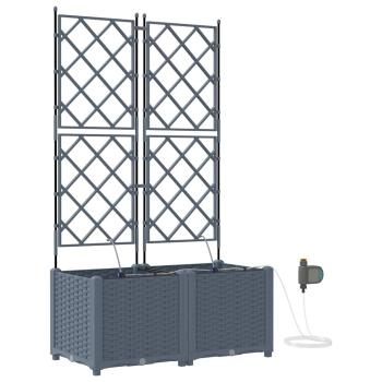 Gartenpflanzgefäße mit Bewässerungssystem 2 Stück Hellgrau