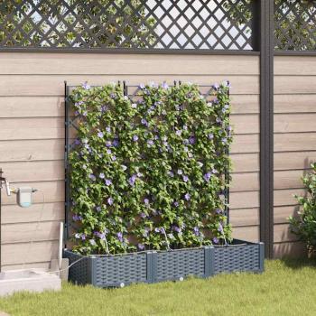 Gartenpflanzen mit Bewässerungssystem 3 Stück Hellgrau