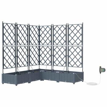 Gartenpflanzen mit Bewässerungssystem 5 Stück Hellgrau