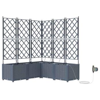 Gartenpflanzgefäße mit Bewässerungssystem 5 Stück Hellgrau