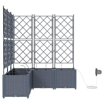 Gartenpflanzgefäße mit Bewässerungssystem 5 Stück Hellgrau