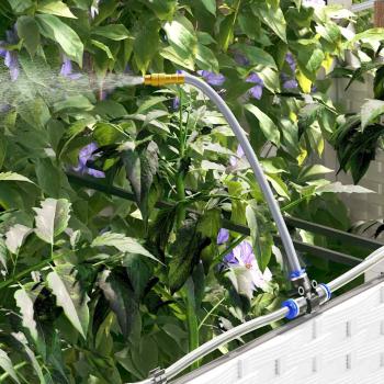 Gartenpflanzgefäße mit Bewässerungssystem 2 Stück Weiß