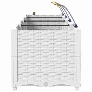 Gartenpflanzen mit Bewässerungssystem 4 Stück Weiß