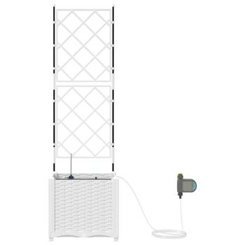 Gartenpflanzer mit Bewässerungssystem Weiß