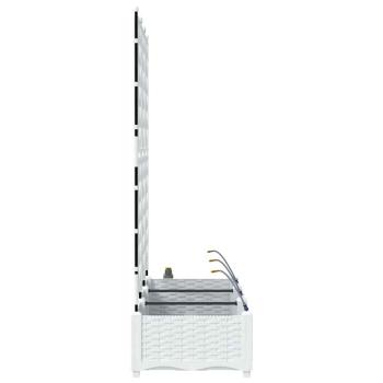 Gartenpflanzer mit Bewässerungssystem 3 Stück Weiß