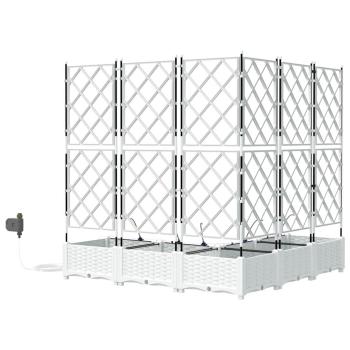 Gartenpflanzen mit Bewässerungssystem 5 Stück Weiß