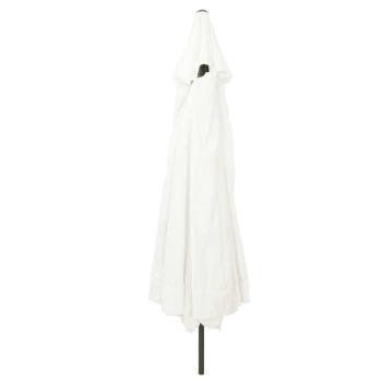 Garten-Schirm ø395x245 cm Sand Weiß