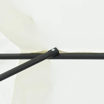 Garten-Schirm ø395x245 cm Sand Weiß