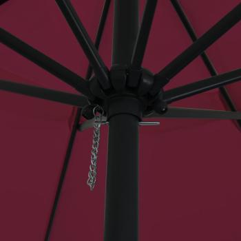 Garten-Sonnenschirm Ø395x245 cm Burgunderrot