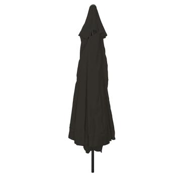 Gartenparasol Ø395x245 cm Schwarz