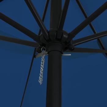 Gartenparasol Ø395x245 cm Azurblau