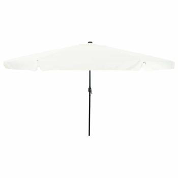 ARDEBO.de - Garten-Sonnenschirm mit LED-Lichtern Ø395x245 cm Sandweiß