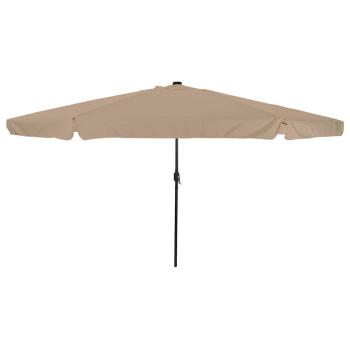 ARDEBO.de - Garten-Sonnenschirm mit LED-Lichtern Ø395x245 cm Taupe