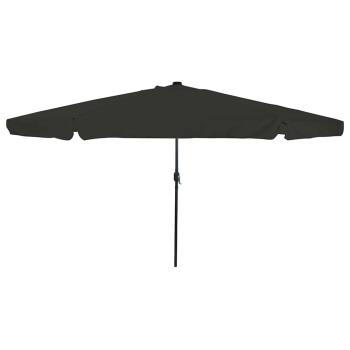 ARDEBO.de - Garten-Sonnenschirm mit LED-Lichtern ø395x245 cm, Schwarz