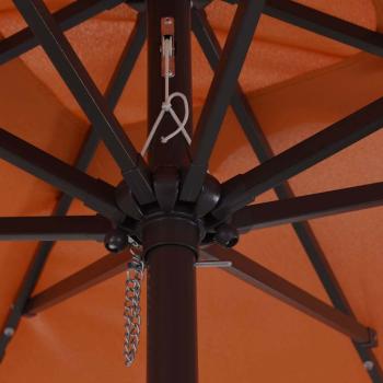 Quadratischer Gartenpoller mit LED-Lichtern 295x245 cm Terrakotta