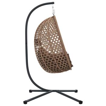 Hängender Eierstuhlkorb mit Stand Kaffee Poly Rattan