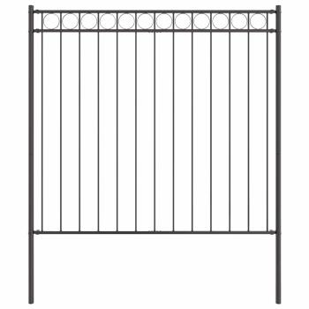 Gartenzaun Grau 1,7x1,5 m Stahl