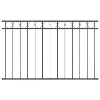 Zaunpaneel grau 1,7x1 m aus Stahl