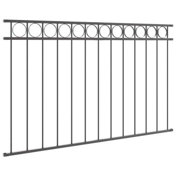 Zaunpaneel grau 1,7x1 m aus Stahl