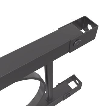 Zaunpaneel grau 1,7x1 m aus Stahl