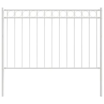 Gartenzaun Weiß 1,7x0,8 m aus Stahl