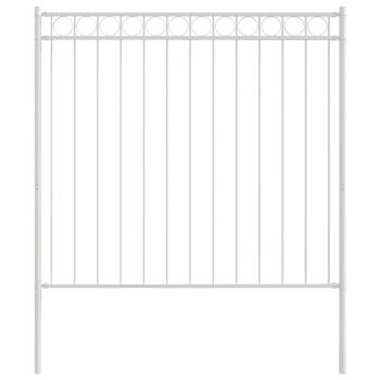Gartenzaun Weiß 1,7x1,2 m aus Stahl