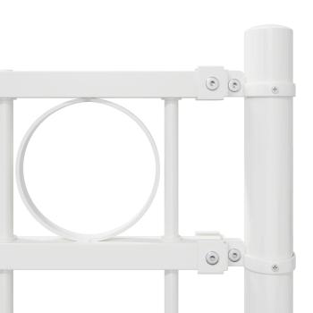 Gartenzaun Weiß 1,7x1,2 m aus Stahl
