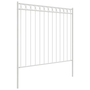 Gartenzaun Weiß 1,7x1,5 m aus Stahl