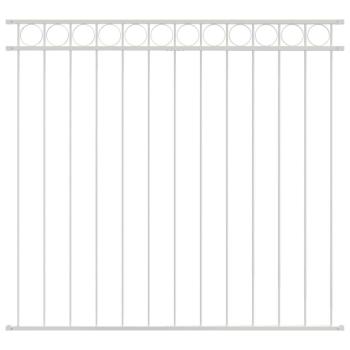 Zaunpaneel Weiß 1,7x1,2 m aus Stahl