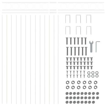 Zaunpaneel Weiß 1,7x1,2 m aus Stahl