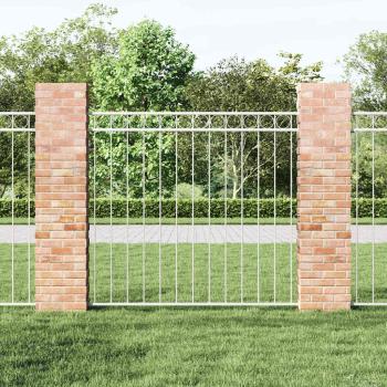 Zaunpaneel Weiß 1,7x1,5 m aus Stahl