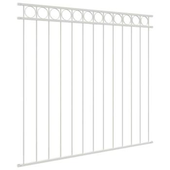 Zaunpaneel Weiß 1,7x1,5 m aus Stahl