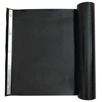Wurzelschutz mit Verbindungsrails Schwarz 0,7x10 m 1,5 mm HDPE