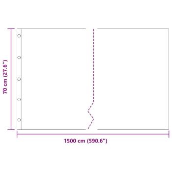 Wurzelbarriere mit Verbindungsrails Schwarz 0,7x15 m 1,5 mm HDPE