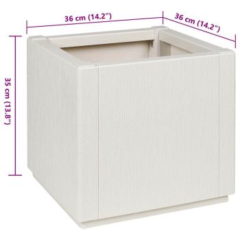 Gartenpflanzer Weiß 36x36x35 cm PP