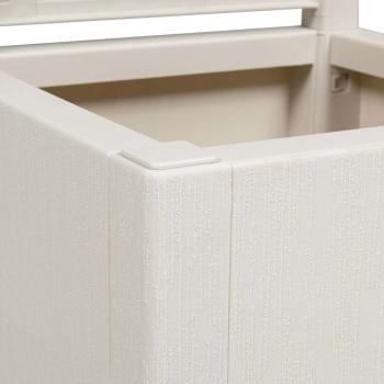 Gartenpflanzer mit Gitter Weiß 36x36x140 cm PP