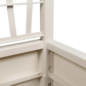 Gartenpflanzer mit Gitter Weiß 36x36x140 cm PP