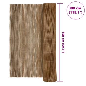 Gartenzaun Natürlich Bambus 300 x 150 cm Langlebig Bambuszaun