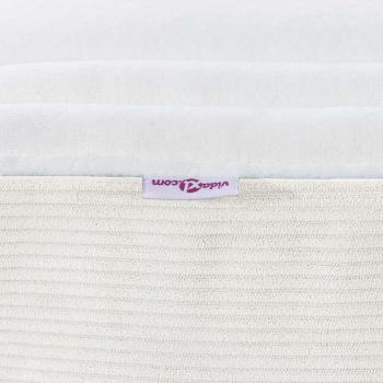 Taschenfederkernmatratze Creme Medium 90x190x20 cm Stoff