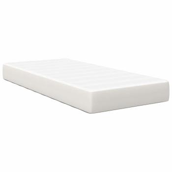 Taschenfederkernmatratze Creme Medium 90x200x20 cm Stoff
