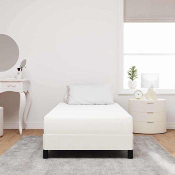Taschenfederkernmatratze Creme Medium 90x200x20 cm Stoff