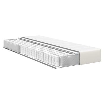 Taschenfederkernmatratze Creme Medium 90x200x20 cm Stoff