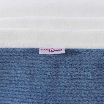 Bettmatratze mit Matratze Blau 90 x 200 cm Stoff