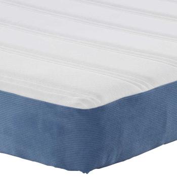 Bettmatratze mit Matratze Blau 90 x 200 cm Stoff