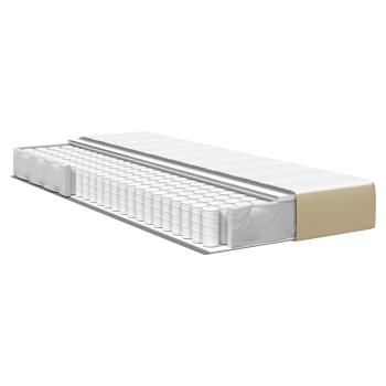 Taschenfederkernmatratze Lichtgrün Grau Mittel 90x200x20 cm Stoff