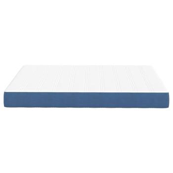 Taschenfederkern-Matratze Blau Mittel 140x190x20 cm Stoff