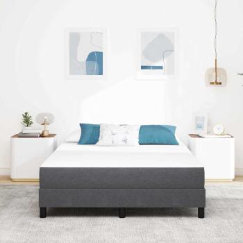 Bettmatratze mit Matratze Grau 140 x 200 cm Stoff