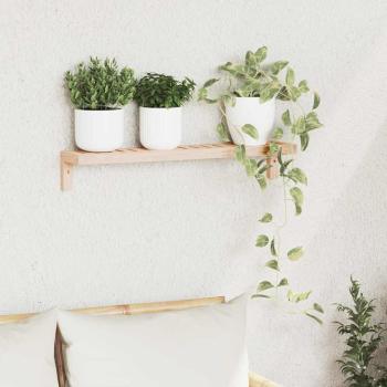 ARDEBO.de - Wandregal 62x10x12,5 cm Massivholz Walnuss