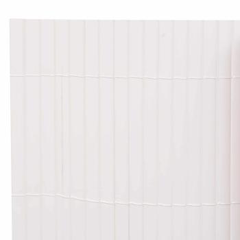 Doppelseitiger Gartenzaun PVC 150x500 cm Grau Weiß PVC 150x500 cm